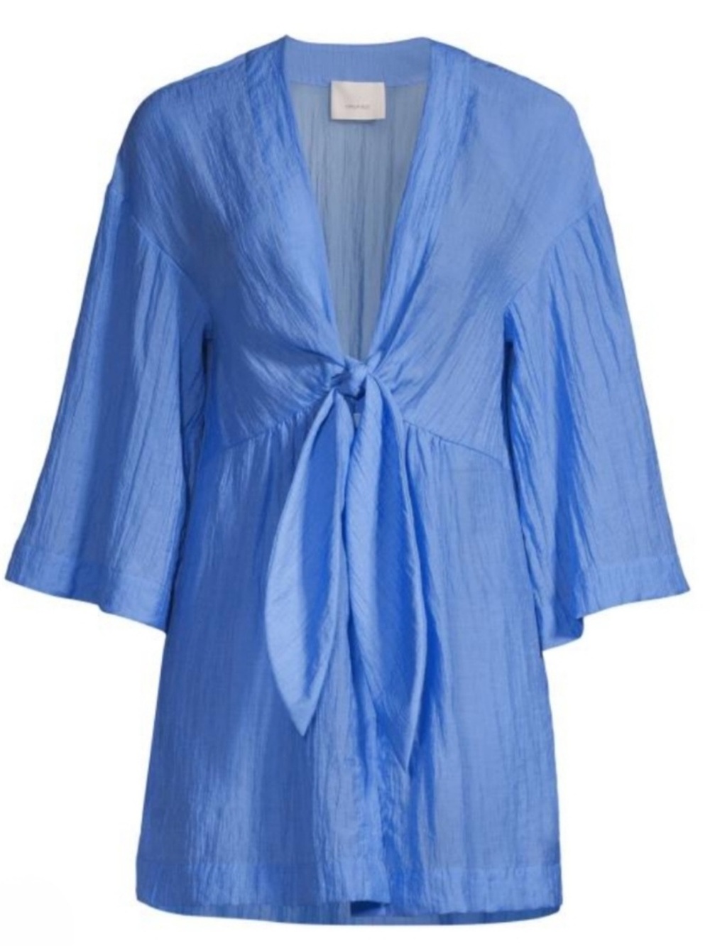 Cinq a Sept Ralpha Crinkled Mini Coverup in Endless Sky Size Large - Picture 4 of 10